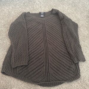 Chelsea & Theodore Dark Brown Knit Sweater